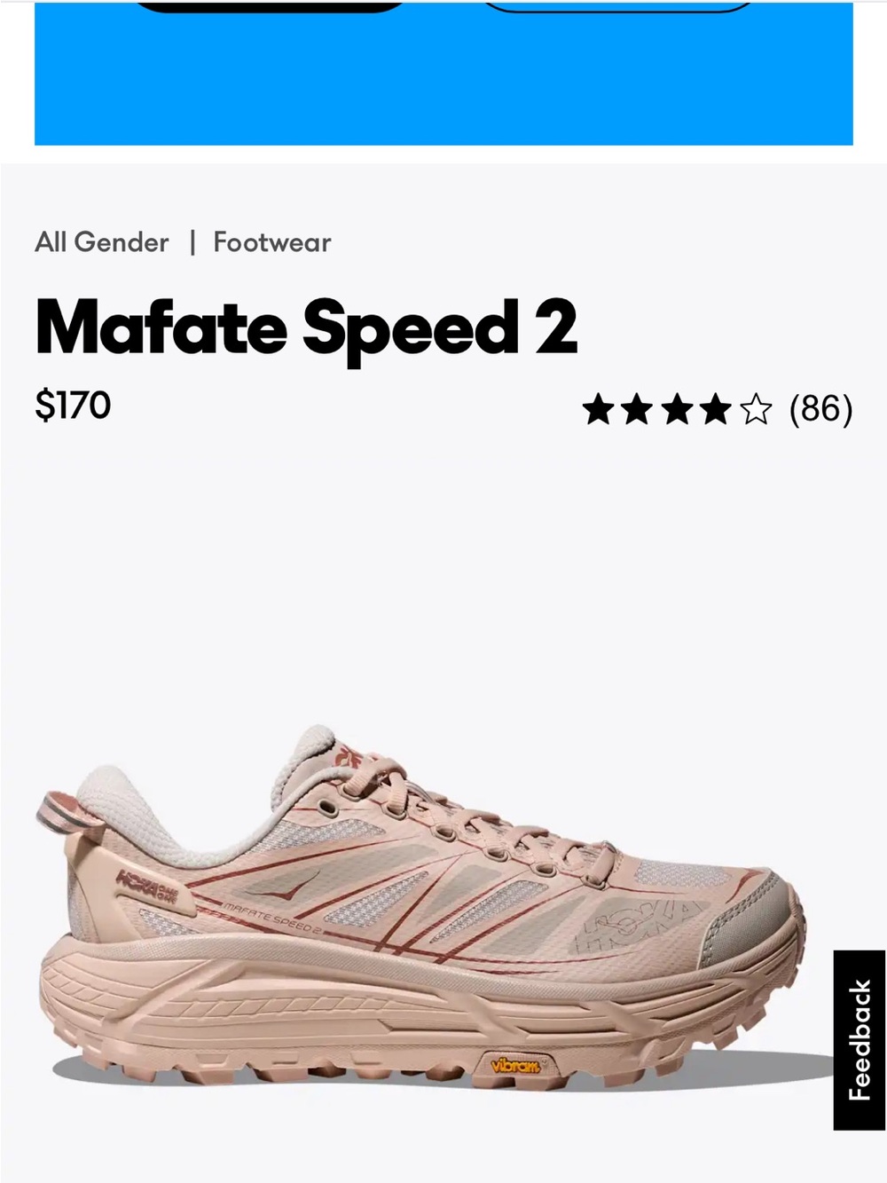 Hoka Mafate Speed 2 Sneakers - Blush Pink
